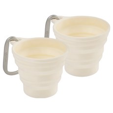 sillymann 韓國製造 Harmony 折疊式便攜杯 2件組 150ml 奶油米色 2件組, 2套