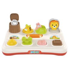 HUANGER 天陽星 旋律寶寶彈出動物朋友躲貓貓遊戲 heanhe8087, 1個, 混合顏色