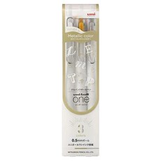 Uni 三菱 uni-ball one 自動鋼珠筆 3色組 UMN-SC-05 WGS3C, 白色 + 金色 + 銀色, 1個