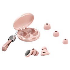 YUNMI 睡眠降噪入耳式矽膠耳塞 附收納盒 粉色, 1對, 1組