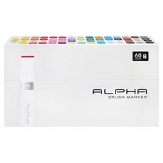 ALPHA COLOR 軟毛麥克筆 B 60色套組, 1套, 60色
