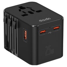 DTAudio 萬國旅行充, 黑色, 1個