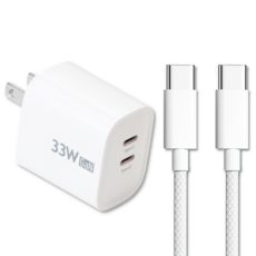 DTAudio 聆翔 氮化鎵33W 充電器 + iPhone17快充線 1m, 白色, 1個