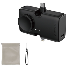 iNMARK 創麥科技 小方塊行動電源 三合一快充版 5000mAh USB-C + Lightning 附掛繩 + 收納袋 + 充電線, 夜幕黑, GCBW01