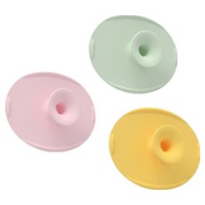 JOYMULTI 泡泡清潔矽膠洗髮梳3件組, 粉紅色, 綠色, 黃色, 1套