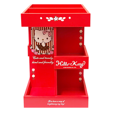 Sanrio 三麗鷗 HELLO KITTY旋轉收納櫃 SKT1320, 玫瑰花, 1個