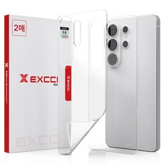 EXCCI 自我修復TPU霧面防指紋聚氨酯手機外部背面保護貼 透明 2片組, 1套