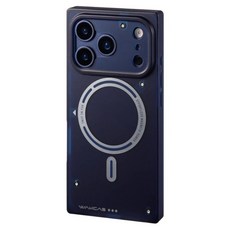 Wakcas 智慧型手機 手機殼 iPhone 17 Pro Max 金屬螺絲 磨砂 MagSafe 深藍色 1個 無保固