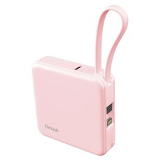 amuok 艾默克 Cube迷你雙線行動電源 5000mAh Type-C, 粉色, D927