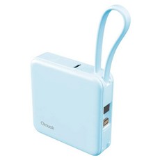 amuok 艾默克 Cube迷你雙線行動電源 Type-C + Lightning, 藍色, D927