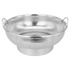 Kitchen-ire 304不鏽鋼圓形帶腳孔蒸盤託盤, 1個, 銀色