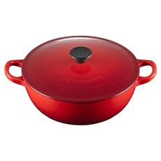 LE CREUSET 媽咪鐵鍋, 櫻桃紅, 1個, 22cm