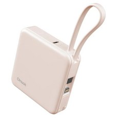 amuok 艾默克 Cube迷你雙線行動電源 5000mAh Type-C + Lightning, 奶茶色, D927
