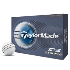 TaylorMade TP5 Stripe 高爾夫球 5層, TP5 Stripe(白色), 12入, 1個