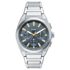 FOSSIL 男士 Evrett 計時碼錶金屬腕錶 FS6154