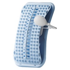 Friyu 氣囊式腰椎牽引器 背部拉伸拉筋板 磁石針灸按摩, 藍色