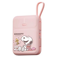 PEANUTS 史努比 PD快充 雙線Q寶行動電源 10000mAh Type-C + USB-A, 情書款, PSN-146B