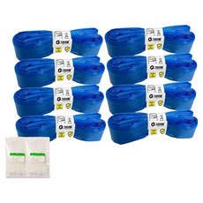 Greenrefill LitterLocker 相容 防臭補充袋 Mua卡匣 塑膠 替換型 嬰兒爽身粉香 8入 經濟包組合, 深藍色, 1套