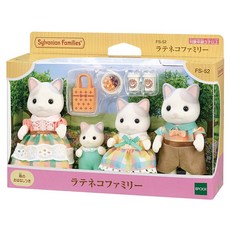 EPOCH Sylvanian Families 森林家族 拿鐵貓家庭組 EP15295, 1個