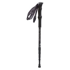 deuter 直把碳纖維四節旋轉避震登山杖 DE-WSEE06N, 黑色, 1個