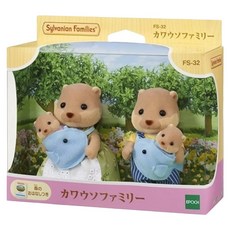 EPOCH Sylvanian Families 森林家族 水獺家庭組 EP14340, 1個