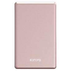 Kinyo 大容量薄型磁吸行動電源 10000mAh Type-C, 玫瑰金, KPB-618GD