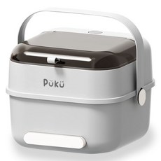 PUKU 藍色企鵝 雙開手提奶瓶收納箱, 灰色, 收納箱 + 桶架 + 單支架 4個 + 樹狀支架 2個