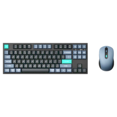 Keychron B33 80% 無線鍵盤 Mac/Win 注音版本 + BM25 無線滑鼠 Mac/Win, 深黑綠, KCBD1, 無數字鍵盤