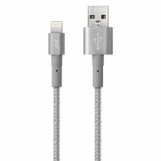 pqi 勁永 MFI認證 USB to Lightning 編織充電線, 180cm, 灰色, 1個