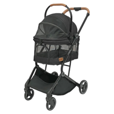 Ni Pet 樂派特 分離式寵物推車 網布版 T300, 曜石黑, 1個