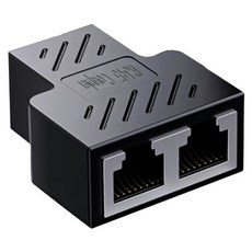 DTAudio 工業級網路線轉接頭 一轉二 P7-RJ02, 黑色, 1個, 39mm
