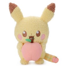TAKARA TOMY PoKeMoN 寶可夢 Pokepeace 絨毛 繽紛水果 皮卡丘公仔 PC95591, 1個