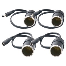 Coms 12V 車用點菸器插座轉DC電源線 5.5mm x 2.1mm x 40cm 公 2p 母 2p DP052, 1個