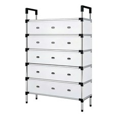 品屋 日系6層防塵鞋架 省空間鞋子收納神器 66 x 29 x 110cm, 透白色, 1個