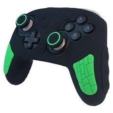 AKiTOMO 阿吉托摩 Switch2 PRO 黑底綠手把套 + 綠圈搖桿帽, 傳說, 1套, AKSW-399