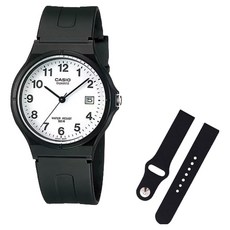 CASIO 卡西歐 學測手錶 + 矽膠錶帶組合 MW-59-7B