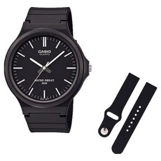 CASIO 卡西歐 學測手錶 + 矽膠錶帶組合 MW-240-1E
