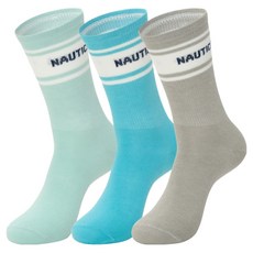 NAUTICA 基本條紋中筒襪3雙組