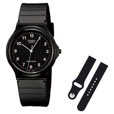 CASIO 卡西歐 學測手錶 + 矽膠錶帶組合 MQ-24-1B