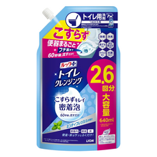 LION 獅王 LOOK PLUS 馬桶清潔噴霧 薄荷清新香 補充包, 1個, 640ml