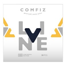 COMFIZ 康菲 成人立體V型醫療口罩, 時尚藍, 1套, 30片
