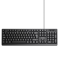 PHILIPS 飛利浦 Wired 鍵盤 SPK6234 黑色 低噪音天平 1年保固