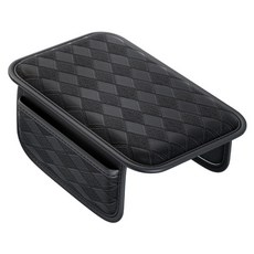 YORI CAR 優里 車用扶手收納墊, 黑色, 1個