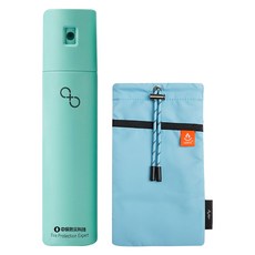 中保防災科技 家庭防護組 滅火噴霧 + 防焰束口袋 ZB-01-26 + ZB-03-25, 蒂芬妮綠 + 晨空藍, 1套