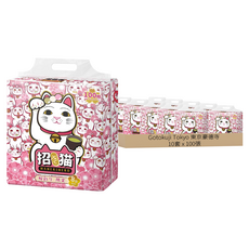 Gotokuji Tokyo 東京豪德寺 春櫻之舞連續抽取式衛生紙 2層, 8包, 10袋