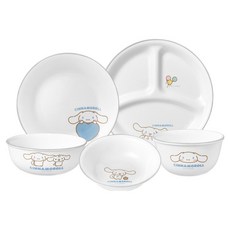 Corelle Brands 康寧餐具 大耳狗喜拿 韓國式單人圓形三格家用套裝 5件組, 1套