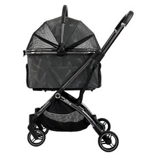 Jolly Pet Diamond A兩用寵物推車 可拆提籃/車用安全座艙/折疊便攜/貓狗適用, 黑色, 1個