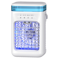 Seekis USB充電桌面智能定時噴霧水冷風扇, 白色, CYKE-F1