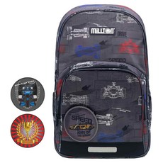 MiLLTON 黑速賽車書包 Legend Racer 20L 附主題勳章 3個