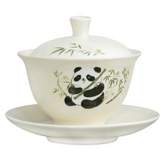 JOW BUY 蕉蕉購物 國寶熊貓茶杯, 米白色, 1個